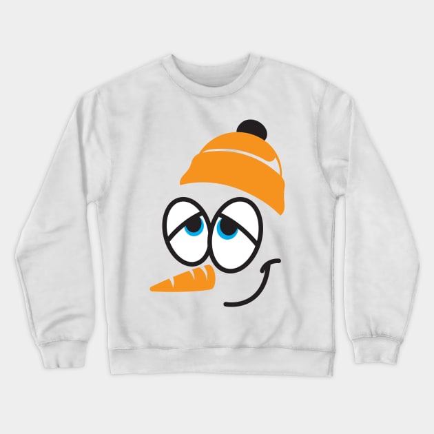 snowman face Crewneck Sweatshirt by MZeeDesigns